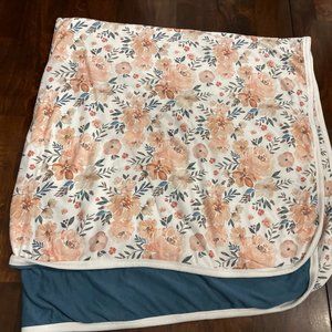 Copper Pearl 3 Layer Quilt with Matching Knot Hat in Autumn Print